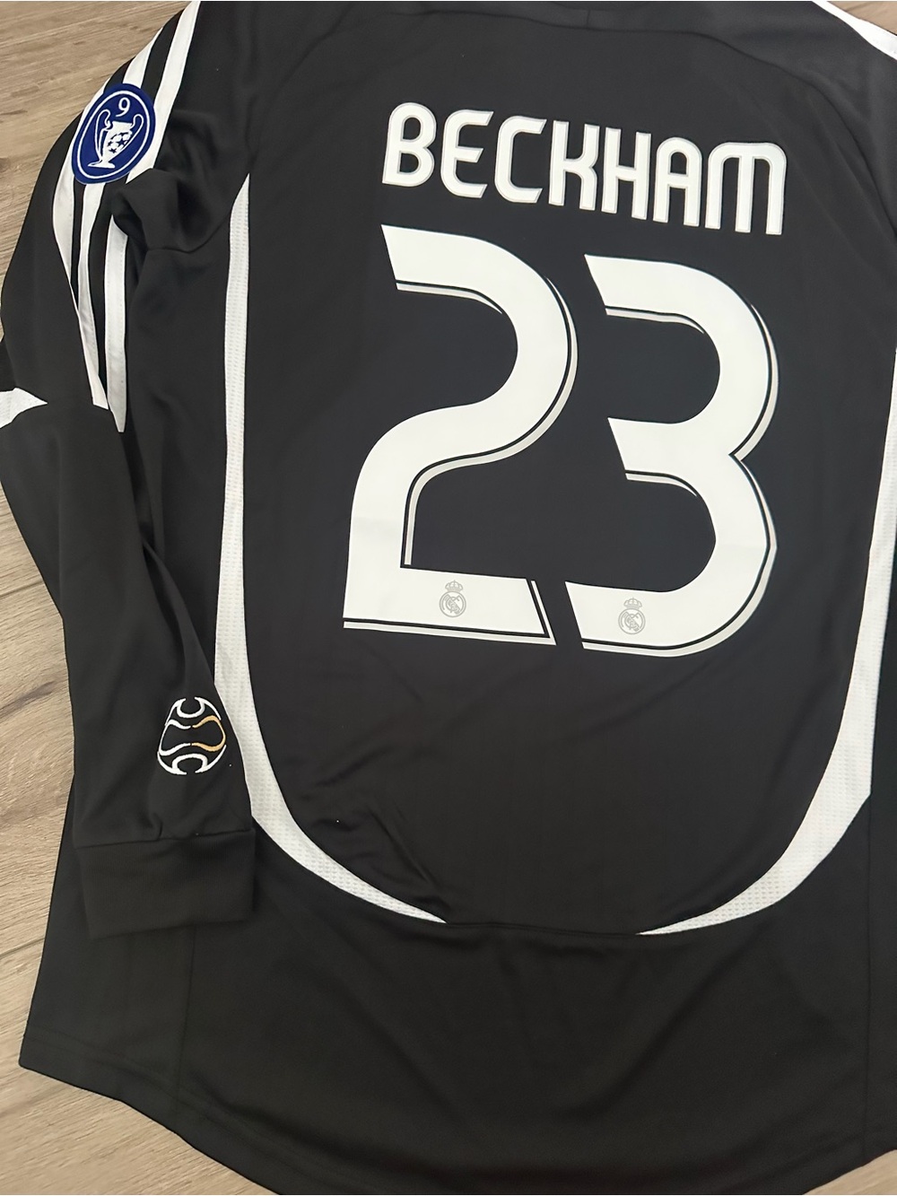 Real Madrid Beckham 2006/07 Black Long Sleeve Jersey Men - Picture 3 of 6